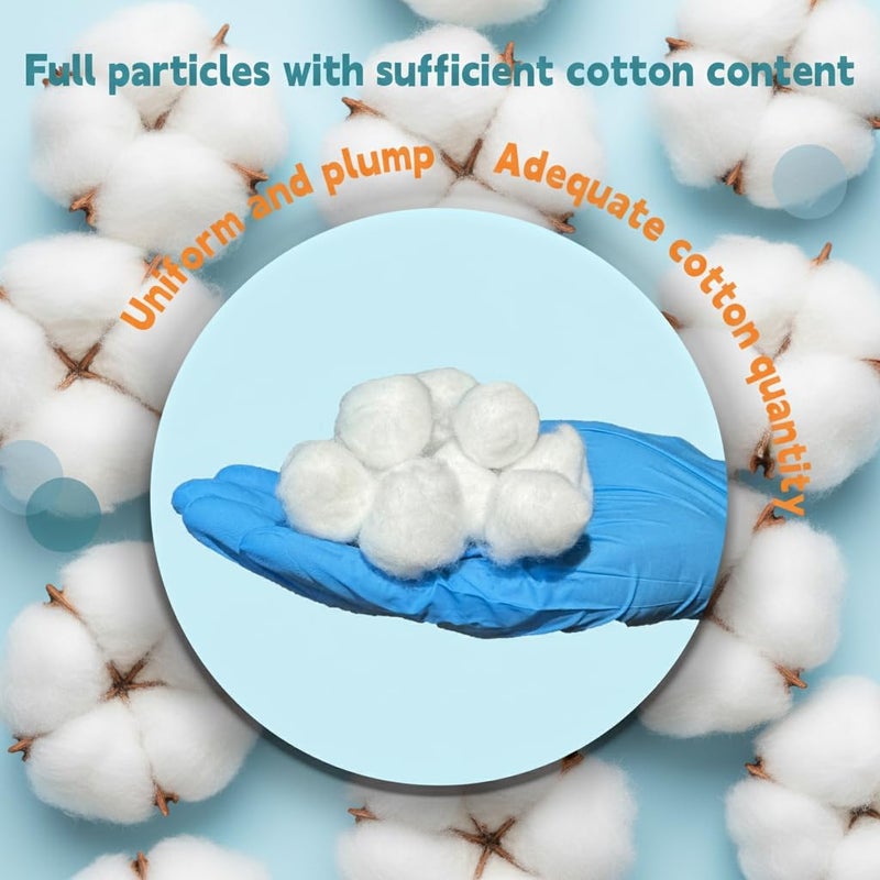 UAN Sterile Wound Care Cotton Balls - 100% Cotton, Ideal for Medical Use & Home Care, Individually Packaged, 20 Pack - Image 3